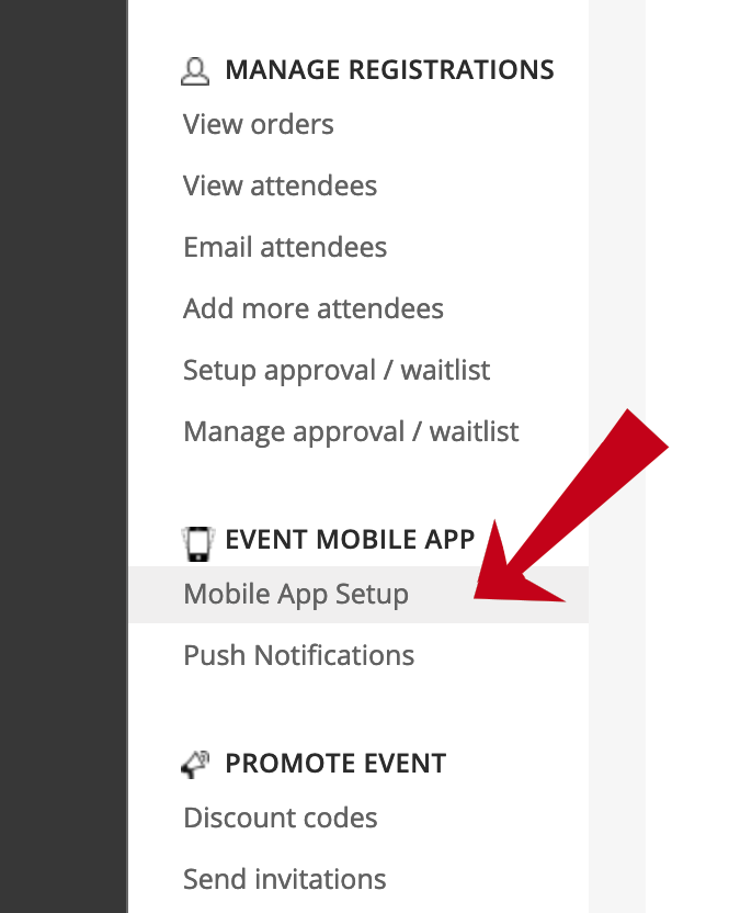 Setup Event Mobile App